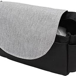 Stroller Storage Bag Adjustable Buckle Universal Stroller Bag Scratch Resistance Shopping Oxford Cloth (Black Grey)-image-64