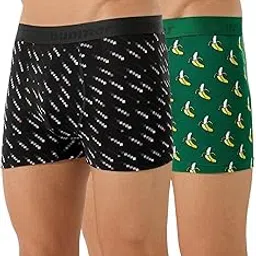 bummer Men’s Premium Cotton Underwear | Fine Combed Cotton with Elastane for Stretch | Ultra Breathable Innerwear | Soft Fabric & No-Roll Waistband | Printed Trunks & Inner Combo for Men-picture-24