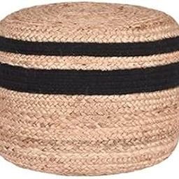 iesu Jute and Pouf|Ottoman|footrest Stylish Cotton&Jute Mix Pouf for Bedroom Living Room Dining Room (Beige)-image-56
