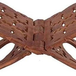 Wooden Hand Carved Holy Book Stand 10 INCH (Religious Item)-image-55
