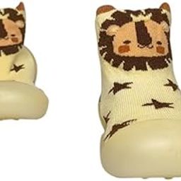 Stylish Cotton and Silicon Rubber Base Shoes Cum Socks, Antislip Soft Sole Breathable Socks Shoe for Baby, Infant, Kids (Multicolor)_55-image-88