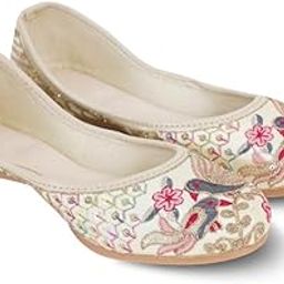 Womens Embroidered Rajasthani Mojari Juti Shoe-image-75