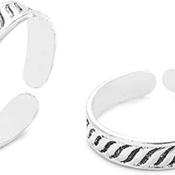 925 Oxidized Silver Glossy Finished Toe Ring for Girls & Women - 4.5 Grams-image-61