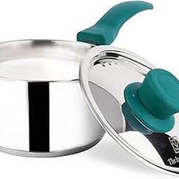 The Indus Valley Stainless Steel Sauce Pan, Tea Pan with Steel Lid, Chai Pan, Small Pan | 14.9cm/5.9inch, 1Ltr, 0.56kg | Induction Friendly | 3-Layer Thick Bottom, 100% Toxin-Free-image-27