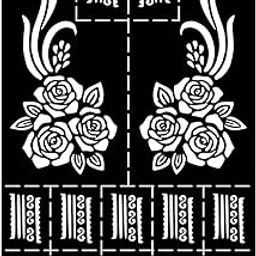 VANVATI Stunning Mehndi Stencil Sticker Design with Finger Touch Floral Pattern-image-81