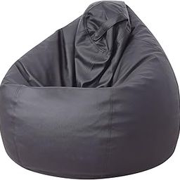 Couchette® Stillo XL Bean Bag Cover in Black Faux Leather (Only Cover)-image-21