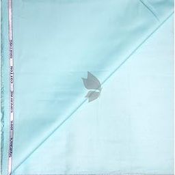 100% Superfine Cotton Turquoise (Light Blue) colour with Solid Pattern Unstitched Shirt Fabric of 1.6 Mts / VV2357N-image-51