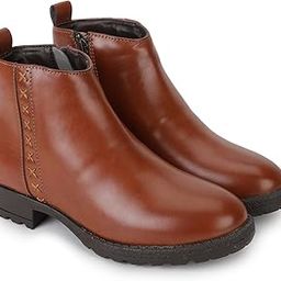 Slays women comfortable Boots | Extra cushioned foot bed and skin friendly Ankle Boot with low heels | Trendy, Stylish, Casual Boots with zipper | Winter, snow and holiday outings-image-12