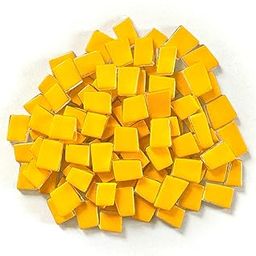 Sai Mosaic Art Bold Collection Sunshine Yellow Irregular Trapezoid Glass Tiles - 150 Grams, 3.5mm Thickness, 95 to 100 Pcs-image-72