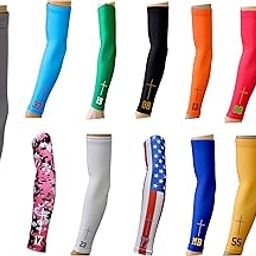 Cross Faith Christian Custom Sports Arm Sleeve - 23 Color Options - Choose Your Number or Initials - Youth and Adult Sizes-image-52