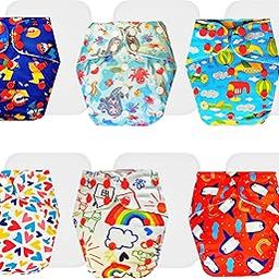 Dumbledo Premium Cloth Diaper with Cotton Insert (Pack of 6) | Hypoallergenic | 6-Layer Absorbent Pad | Travel Friendly | Designed by Moms | 3 Months – 3 Years | Unisex Baby-image-105