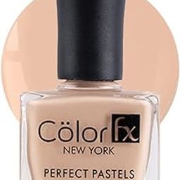 Color Fx New York Perfect Pastel Non UV Gel Nail Polish, Glossy Finish, 21 Toxin Free, Long Lasting, Non-yellowing, Camel Nude Nail Polish Women 9Ml-15