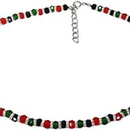 925 Stylish Nazariya Anklet (Payal) with Multi Color Beads in Pure 92.5 Sterling Silver for Girls and Women - 1 Pc-11