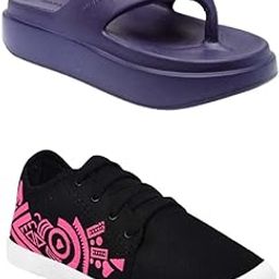Extra Soft Classic Casual wear with Flexibility Technology Wedges Combo for Women's/Girl's(6112+1980)()-image-80