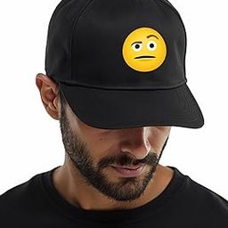 ™ Face with Raised Eyebrow Emoji Printed Baseball Cap Unisex for Men and Women with Adjustable Strap-image-92