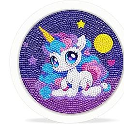 KRAFTMASTERS®DIY 5D Diamond Art Kit for Kids Diamond Painting for Kids Unicorn Diamond Painting Kit with Frame & Tool Art Craft DIY Desk Decoration for Kids-image-31