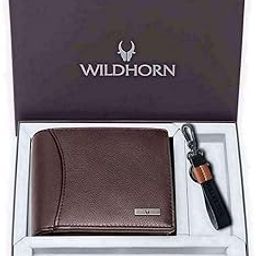 Gift Hamper for Men I RFID Protected Leather Wallet, Keychain & Pen Combo Gift Set I Gift for Friend, Boyfriend,Husband,Father, Son etc (Brown M)-50