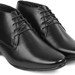 9 cm (3.5 Inch) Height Increasing Formal and Casual Pu Leather Derby Boots for All Occasion-image-82
