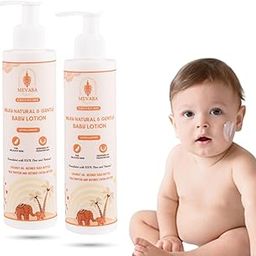 Mevasa Non-Greasy Deep Moisture UV Protection, pH Balanced Moisturizing Lotion for Baby (200mlx2) Baby Body Lotion Combo Pack of 2-image-82