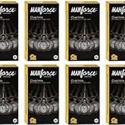 Manforce Overtime Pineapple Flavoured Condoms for Men| 3-in-1 Ribbed, Contoured, & Dotted for Extra Stimulation| Long-Lasting Pleasure | Lubricated Latex Condoms 10 Pcs x Pack of 12-1