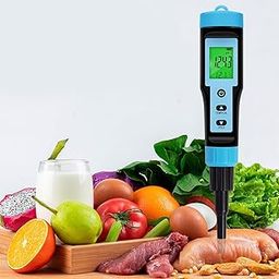 CALMORA Digital pH Meter for Food, Food pH Tester 2 Probes 0.01 Resolution High Accuracy Digital pH Meter with Backlit LCD Display and ATC for Meter, Dough (YY1030)-image-61