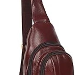 Crossbody Sling Bag for Men | Slim Vegan Leather Chest Bag for Men | Water Resistant, upto 8 inch Mobile Pocket | Passport, Office, Travel Bag-image-81