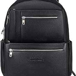 DORPER MONEY HILL Genuine Leather Backpack laptop Bag Stylish Durable Office Use Professional Bag for Men Women With Trolley Strap-image-66
