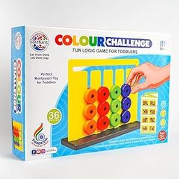CleverlyGifted®_Ratna's Colour Challenge Montessori Toy, Logic Game for Toddlers with 36 Challenges, Age 3+-image-23