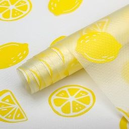 NYALKARAN Anti-Slip Fridge Mat Waterproof Shelf Liner Kitchen Drawer Cabinet Mat Non-Slip Table Mat Moisture-Proof Wardrobe Liner Washable Durable Roll (Lemon, 45W x 125L cm (1.25L m))-picture-19