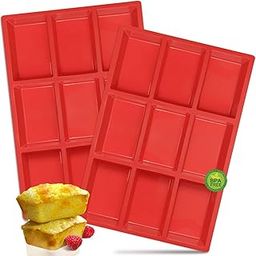 9 Cavity Rectangle Shape Round Edges Silicone Soap Mould/Mold for Soap Making, Silicone Mini Loaf, Bread Pan, Brownie, Muffins, Cheesecakes Approx 170gram-picture-21