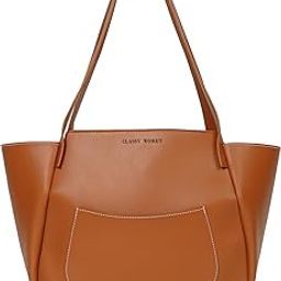 | Leather Handbag, 3 Compartment Design, Fits 14" Laptop, Zipper Closure, Spacious for Office Use, Convenient Front Pocket, Stylish and Practical for Daily Needs.-image-84