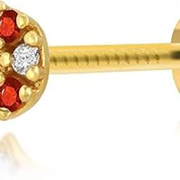 by GEHLOT Gold Plated Nose Pin Stone Studd Style8 Diamond for Women And Girls-picture-44