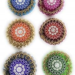 Shivoham Trendy Fashion Women's Multicolour Plastic Saree/Hijab Pin - Pack of 6-image-29