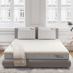 SleepSmith Orthopedic Memory Foam Premium Mattress with Pillow Set, 78x72x6 Inches Graphite Infused Cloud Foam with Active Cooling & 3 Zone Support, 10 Years Warranty (King)-image-33