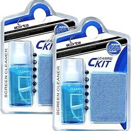 Storite 2 in 1 Professional Screen Cleaning Kit (120ML) for Laptops,Mobiles,iPhone,Tablet,OLED,LED,LCD,Computers (Includes: Cleaning Solution, Plush Microfiber Cloth) - Pack of 2-5