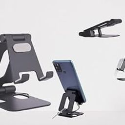 Flexible Folding Phone Stand, 3 Angles, Fits Smartphones, Minimal Storage, Black-picture-18