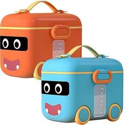 TERI BERI Box Portable Formula Dispenser, Formula Dispenser, Milk Powder Storage Container, Travel-Friendly Baby Formula Holder, Wipes Dispenser, Grid Storage Tank (Any One Multicolor)-image-45