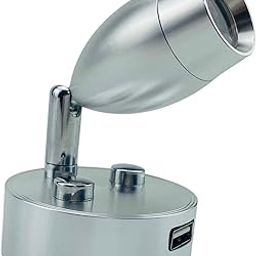 Indy Mall LED Lights 12V-24V USB Charging Port Aluminum for RV CER CING Silver 6000K-20