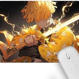 Gift Export Hub Anime Mouse Pad - Computer Demon Slayer Printed Mousepad with Anti-Slip Rubber Base & Smooth Control for Laptop, MacBook Pro, Gaming (9 inch x 7 inch) (Demon Slayer (Zenitsu-1))-15