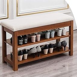 OGESTA Handcrafted Sheesham Wood Shoe Rack - Elegant And Functional Organizer, Brown, 60X30X50 Cm-image-56