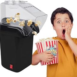Drumstone 𝟭𝟓-𝐘𝐞𝐚𝐫 𝐖𝐚𝐫𝐫𝐚𝐧𝐭𝐲 - 1200W Black Popcorn Maker | Fat-Free, Oil-Free Hot Air Popper for Healthy Snacks | Easy Popcorn Machine for Family Fun, Movie Nights, and Kids’ Parties-picture-7