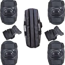 Apolestar Protective Guard Kit, Skating Guard | Helmet, Elbow Guards, Knee Caps, Hand Gloves, Cycling Protection Set, Kids, Boys, Girls, Men & Women Multi Sports Gear Extreme Sports (6-12) (Black)-9
