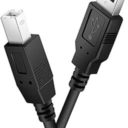 Ancable 6-Feet USB B MIDI Cable for Instruments,USB 2.0 Type A to Type B Printer Cable Cord Compatible with Piano,Midi Controller,Midi Keyboard,Audio Interface Recording,USB Microphone & More,Black-27