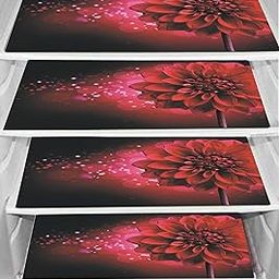 Dakshya Industries Pack of 4 Waterproof Fridge Mats - Size 29x44 cm | Protect Your Fridge and Kitchen Surfaces (Maroon)-picture-21