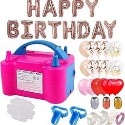 Party Propz Electric Balloon Pump Machine- Set of 103 Pcs Air Pump for Balloon | Air Balloon Pump with Curling Ribbon | Balloon Machine Air Pump | Birthday Decoration Kit | Balloons Inflator Pump-21