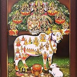 GARUDA AGENCIES Wood Rectangular Photos - God Sri Gau Matha Kuberan Astha Lakshmi Photo Frame Kuber Kubera bhagwan (Lakshmi Kubera / Kubera Lakshmi Photo Frame)Wall Mount (Small 9 X 7 Inch)Multicolor-image-79