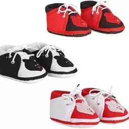 Unisex baby Newborn Booties Baby First Walking Shoes Sandals With Anti Slip SoleToe to Heel Multicolor Pack Of 3-image-80