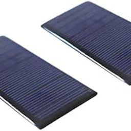 ESPtronics 2 Pcs Mini Solar Panel Cell 80 X 40 Square �6V-100 mAh for Science Student Project Model-24