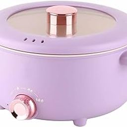ELBME Electric Cooking Pot, Antisticking 3.5L Ceramic Glaze Electric Hot Pot 3 Temp Modes for Family (Electric Cooking Pot with Lid)-image-36