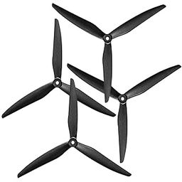 Gemfan 1050 Reinforced Glass Fiber Nylon Propellers 10 Inch 3 Blades Props for Cinelifter FPV or Macroquad Drones (Black, 4 pcs - 2 CW, 2 CCW)-15